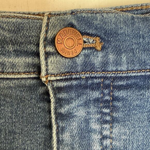 Madewell High Rise Denim Jean Shorts Size 27 M Wash Cutoff Blue Sexy Hippie - Picture 5 of 10